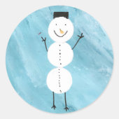 Snowman Stickers ラウンドシール (正面)