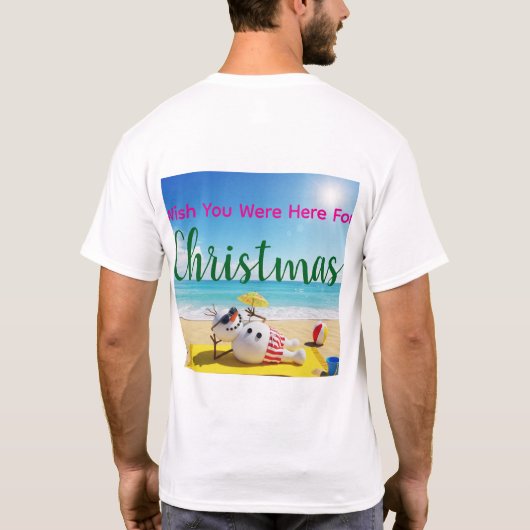 Snowman Sunbathing Tシャツ (裏面)