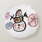 Snowman sweet ラウンドクッション (裏面)