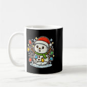 Snowman Tangled In Holiday Lights Premium Tri-blen コーヒーマグカップ (左)