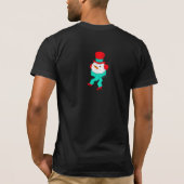 Snowman Tunes Christmas Dark T-Shirt Tシャツ (裏面)