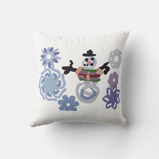 Snowman warm  クッション (裏面)