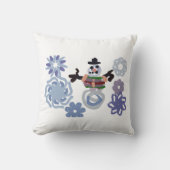Snowman warm  クッション (正面)