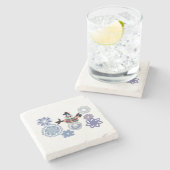 Snowman warm  ストーンコースター (横)