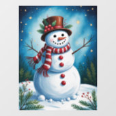 Snowman Window Cling ウィンドウサイン (シート)