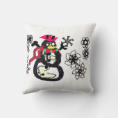 Snowman winter  クッション (裏面)