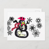 Snowman winter  ポストカード (正面/裏面)