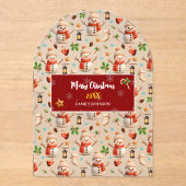 Snowman Winter Holiday - Merry Christmas アクリル招待状 (正面)