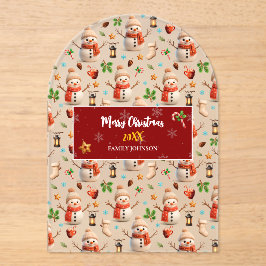 Snowman Winter Holiday - Merry Christmas アクリル招待状