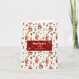 Snowman Winter Holiday - Merry Christmas シーズンカード