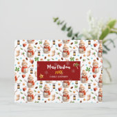 Snowman Winter Holiday - Merry Christmas シーズンカード (スタンド正面)