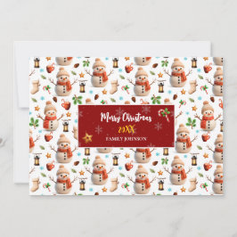 Snowman Winter Holiday - Merry Christmas シーズンカード