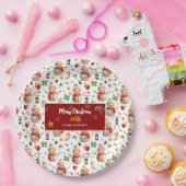 Snowman Winter Holiday - Merry Christmas ペーパープレート (パーティー)