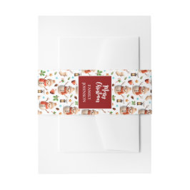 Snowman Winter Holiday - Merry Christmas 招待状ベリーバンド