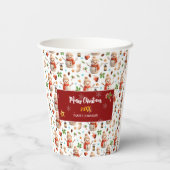 Snowman Winter Holiday - Merry Christmas 紙コップ (裏面)