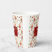 Snowman Winter Holiday - Merry Christmas 紙コップ (左)