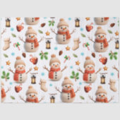 Snowman Winter Holiday - Merry Christmas 薄葉紙 (正面)