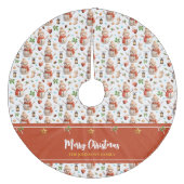 Snowman Winter Holidays - Merry Christmas フリース ツリースカート (正面)