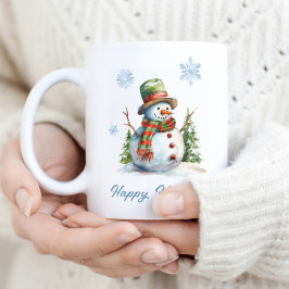 Snowman Winter Mug – Custom Holiday Gift コーヒーマグカップ