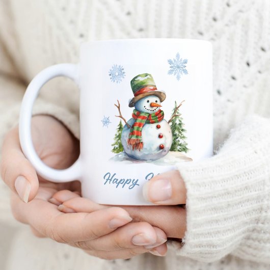 Snowman Winter Mug – Custom Holiday Gift コーヒーマグカップ