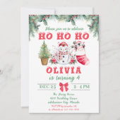 Snowman Winter Party Christmas Holiday Birthday 招待状 (正面)