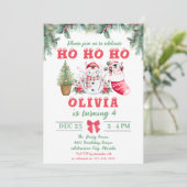 Snowman Winter Party Christmas Holiday Birthday 招待状 (スタンド正面)