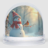 Snowman with Cardinal Merry Christmas (正面)