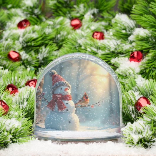 Snowman with Cardinal Merry Christmas (クリスマス)