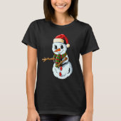 Snowman with Christmashat Floss Dance on Christmas Tシャツ (正面)