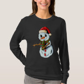 Snowman with Christmashat Floss Dance on Christmas Tシャツ (正面)