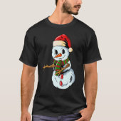 Snowman with Christmashat Floss Dance on Christmas Tシャツ (正面)