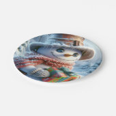  Snowman with Gift, Christmas, Author Natasha Us   ペーパープレート (アングル)