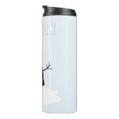 Snowman with hat and scarf. I Love Snow タンブラー (回転右)