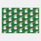 Snowman With Text Wrapping Paper Sheets ラッピングペーパーシート (正面)