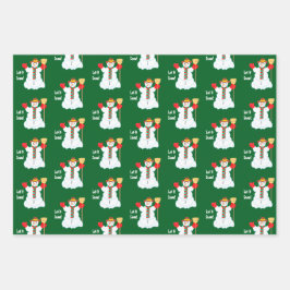 Snowman With Text Wrapping Paper Sheets ラッピングペーパーシート