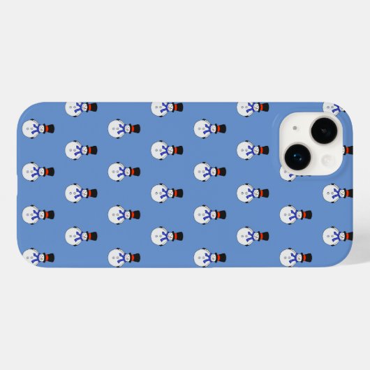 Snowman with top hat Case-Mate iPhoneケース (裏面 (横))