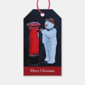 Snowman's Letter to Santa Painting by Alfred Fox ギフトタグ (正面)