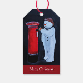 Snowman's Letter to Santa Painting by Alfred Fox ギフトタグ