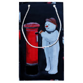 Snowman's Letter to Santa Painting by Alfred Fox スモールペーパーバッグ (裏面)