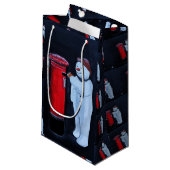 Snowman's Letter to Santa Painting by Alfred Fox スモールペーパーバッグ (正面アングル)