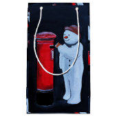 Snowman's Letter to Santa Painting by Alfred Fox スモールペーパーバッグ (正面)