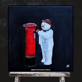 Snowman's Letter to Santa Painting by Alfred Fox ポスター