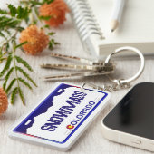 Snowmass Colorado blue license plate keychain キーホルダー (正面右)