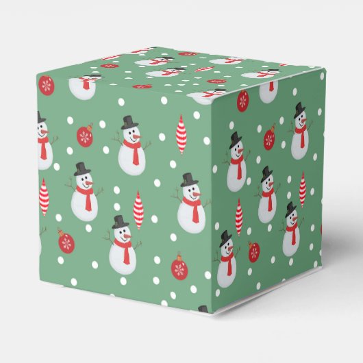 Snowmen and Christmas Ornaments フェイバーボックス (裏面サイド)