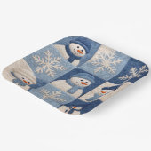 Snowmen and Snowflakes Quilt Pattern ペーパープレート (傾斜あり)