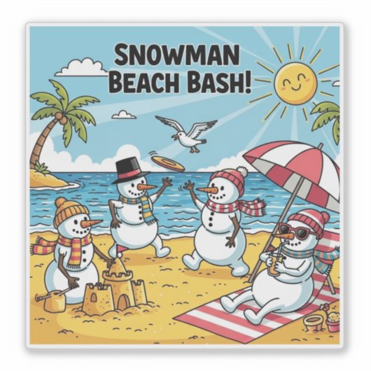 Snowmen Beach Bash シール (正面)