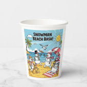 Snowmen Beach Bash 紙コップ (裏面)