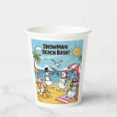 Snowmen Beach Bash 紙コップ (正面)