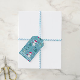 Snowmen, Candy Canes & Festive Holiday Design ギフトタグ