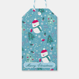 Snowmen, Candy Canes & Festive Holiday Design ギフトタグ